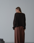 ETTA - Chocolate Buttoned Knit Cardigan