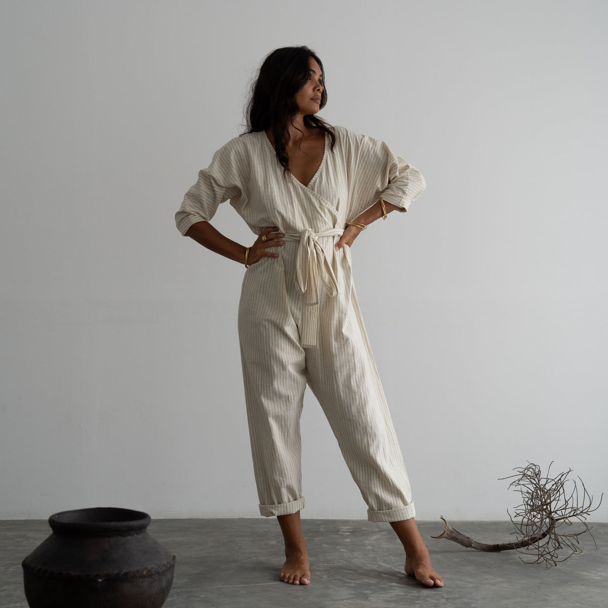 AD - Organic Pinstripe Jumpsuit