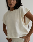 NORA- Cream Knit Vest