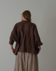 ELIZA - Chocolate Linen Shirt