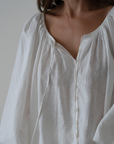 FAITH - White Linen Blouse
