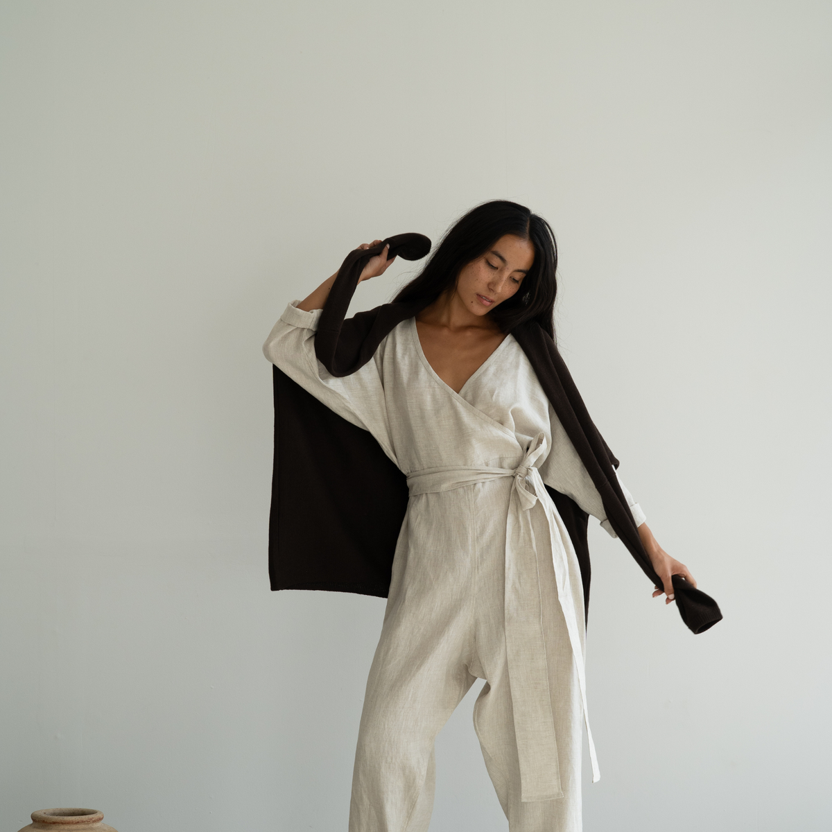 AD - NATURAL Linen Jumpsuit