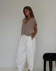CELINE - FAWN Buttoned Knit Top