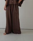 EZRA - Chocolate Linen Pant