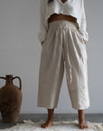 ATILLA - NATURAL Linen Cascade Pant