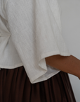 ROMY - WHITE Wrap Ramie Top