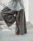 YOLLIE - WISTERIA Linen Gingham Voluminous Pant