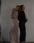 JOLIE - BLACK Cowl Neckline Dress