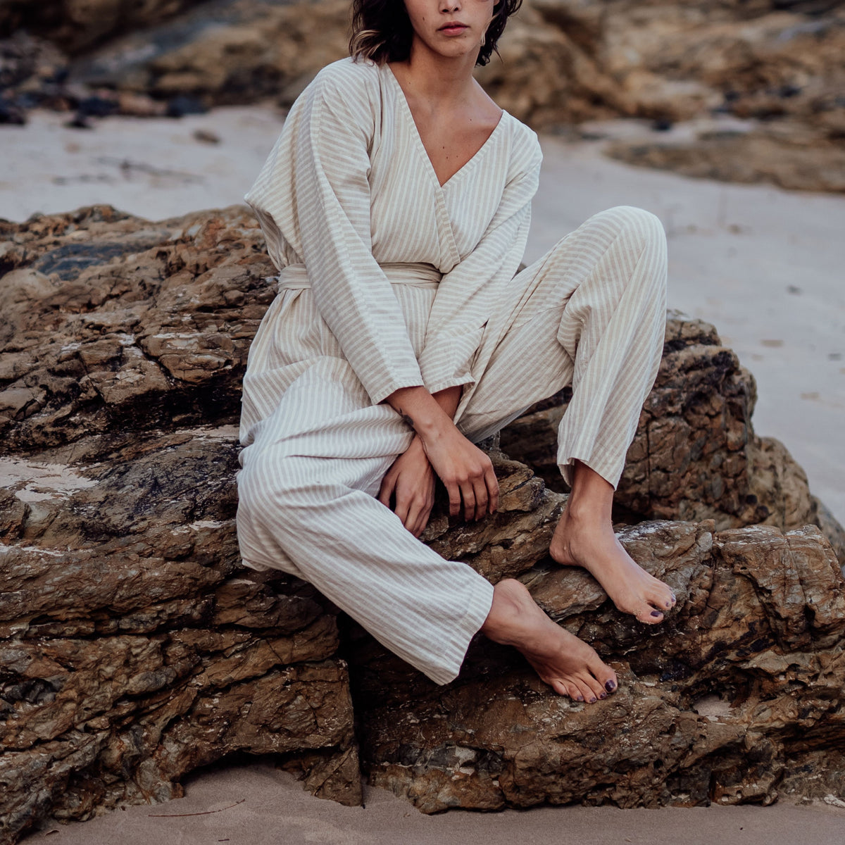 AD - Organic Pinstripe Jumpsuit
