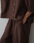 EZRA - Chocolate Linen Pant