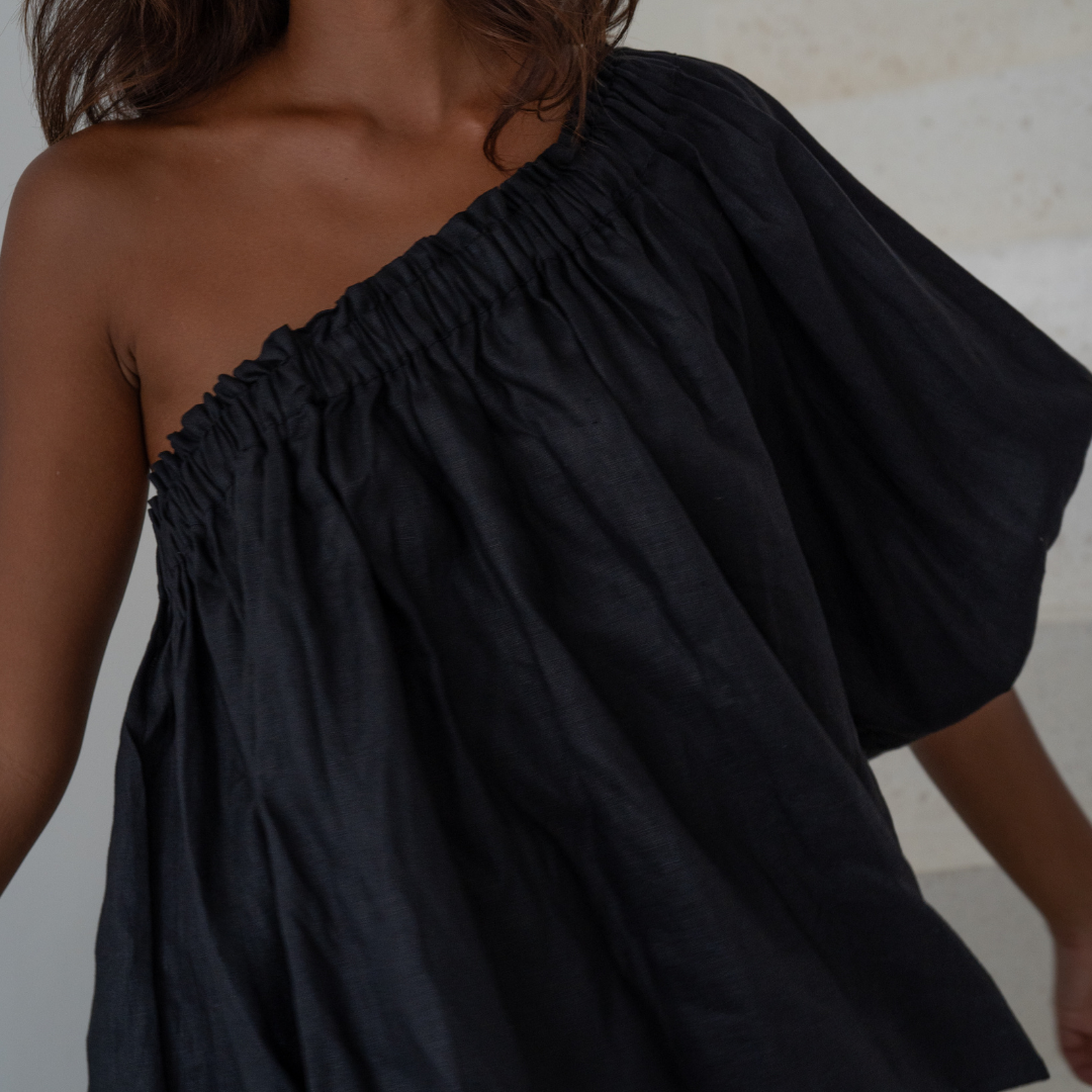 DETTE - BLACK Linen Blouse