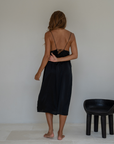 CAMILLE - BLACK Mulberry Silk Slip