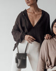 AGNES- BLACK Leather Pouch