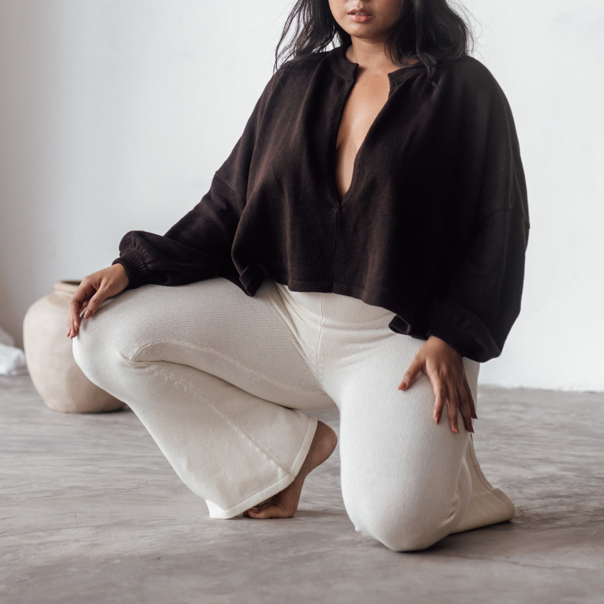 EMMETT - CREAM Knit Flairs