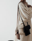 AGNES- BLACK Leather Pouch
