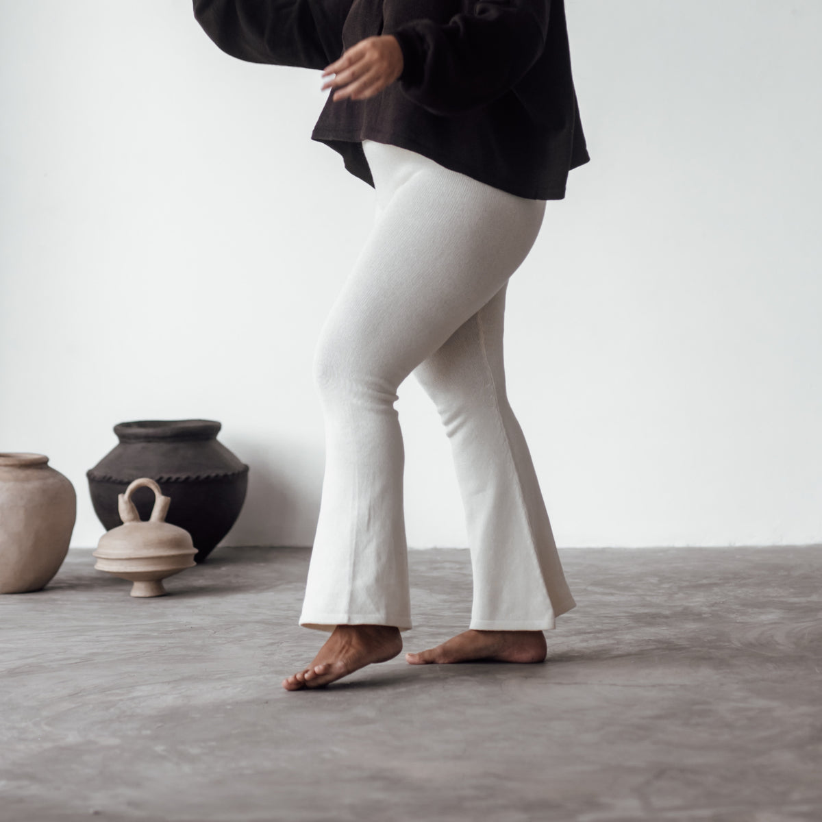 EMMETT - CREAM Knit Flairs