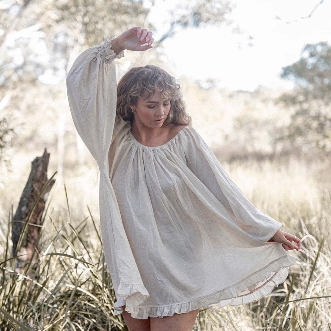 OPAL - BUTTERMILK Smock Dress